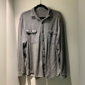 Blue and cream striped Burton shirt